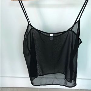 🚫SOLD🚫 American Apparel black sheer flowy tank